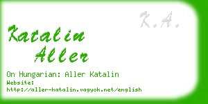 katalin aller business card